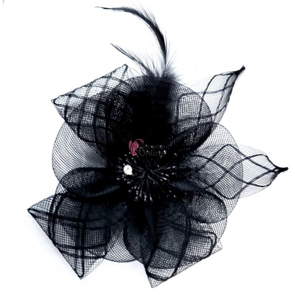 Voaleta pentru decor par cu clema de prindere VTL009BB Neagra